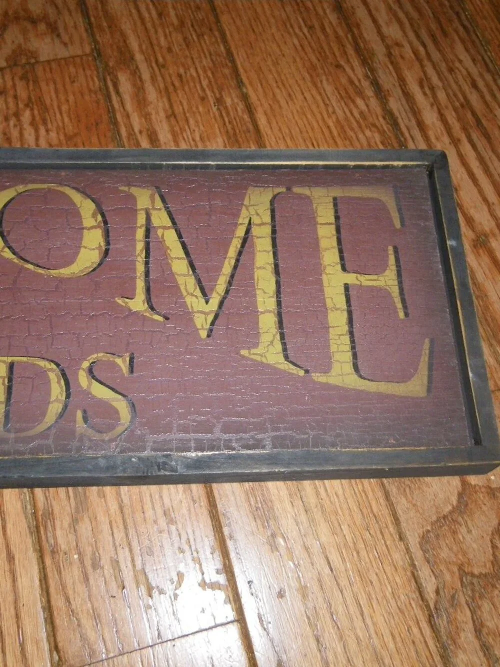 Retro Wooden Sign “Welcome Friends” 23” x 7” Home Wall Art Decor